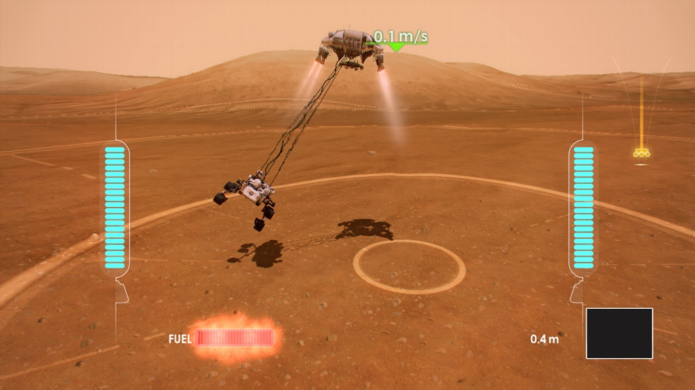 Mars Rover Landing Video Game Screenshot