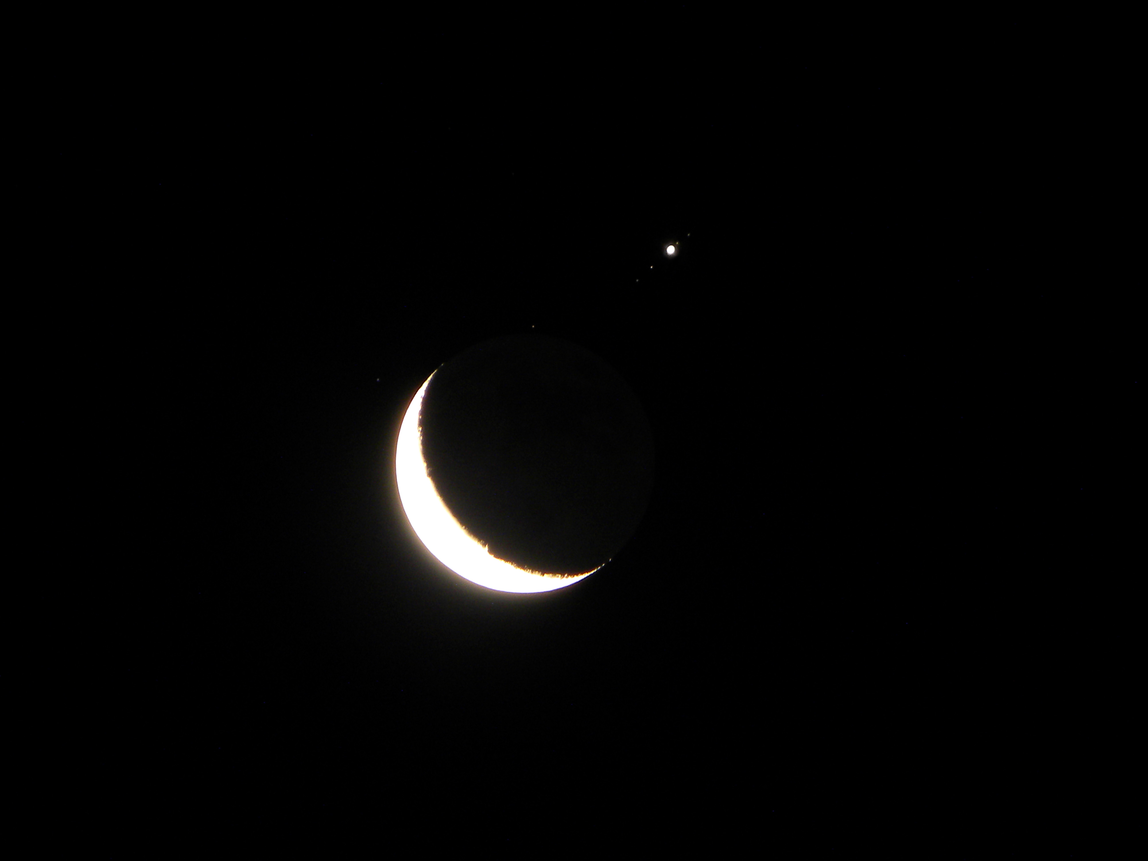 Moon, Jupiter and Jovian Satellites: July 15, 2012