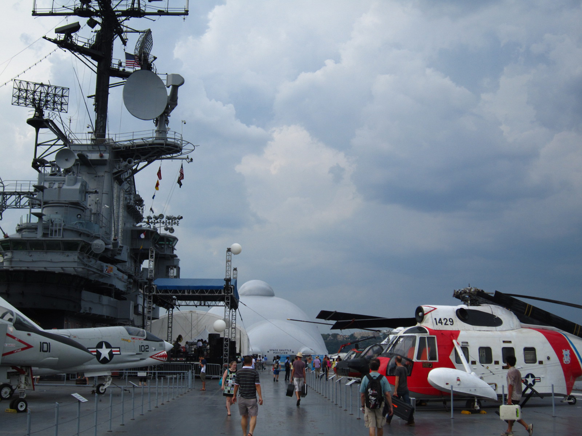 New Space Shuttle Pavilion on Intrepid Museum Flight Deck