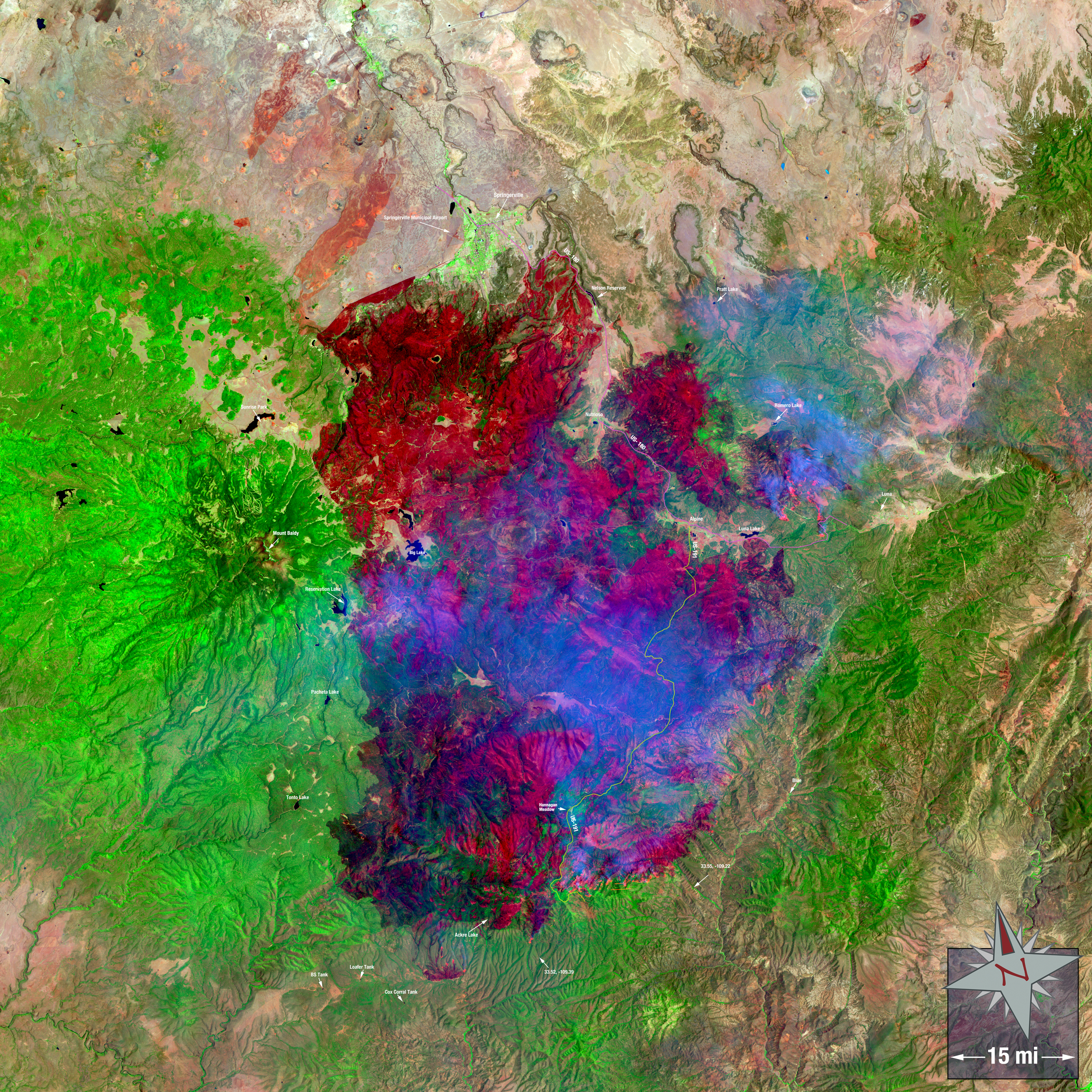 Landsat 5 View of Arizona Fire