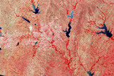 The first fully operational Landsat image taken on July 25, 1972, inaugurating a 40-year run when the first satellite was known as the Earth Resources Technology Satellite, or ERTS.