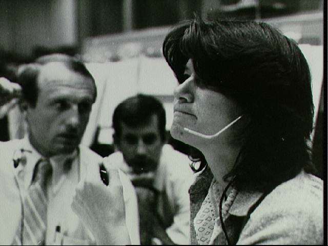 Sally Ride in Mission Control During STS-2 Simulation