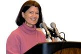 Former astronaut Sally Ride talks to young women at the Sally Ride Science Festival, held at the University of Central Florida, Orlando, Fla., in 2003.