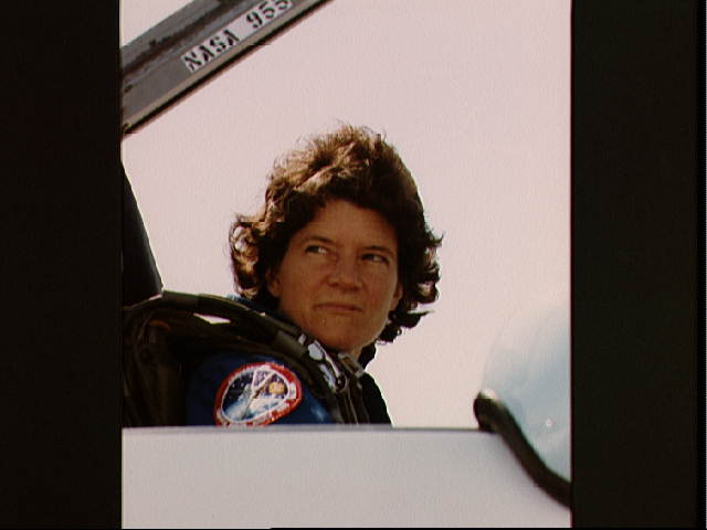 Sally Ride in a T-38 Aircraft