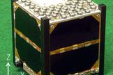 Flashing FITSAT-1 was built by Japan’s Fukuoka Institute of Technology.