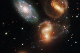 Stephan's Quintet is a cluster of five galaxies.