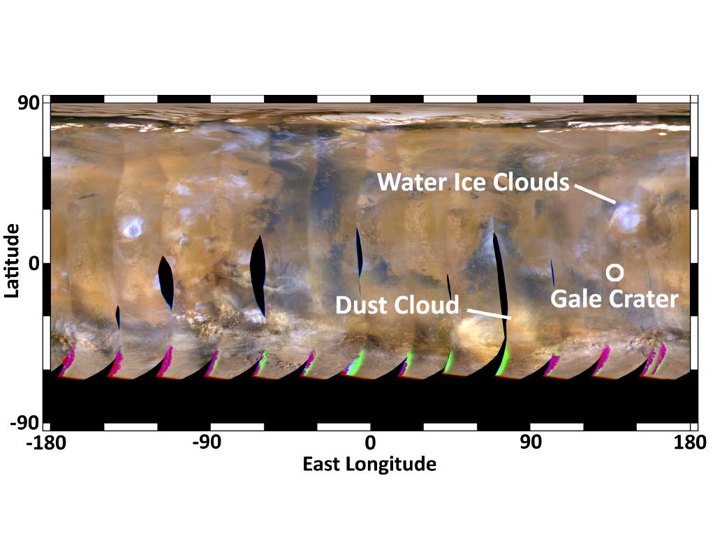 Mars Rover Curiosity: Landing Weather Map for