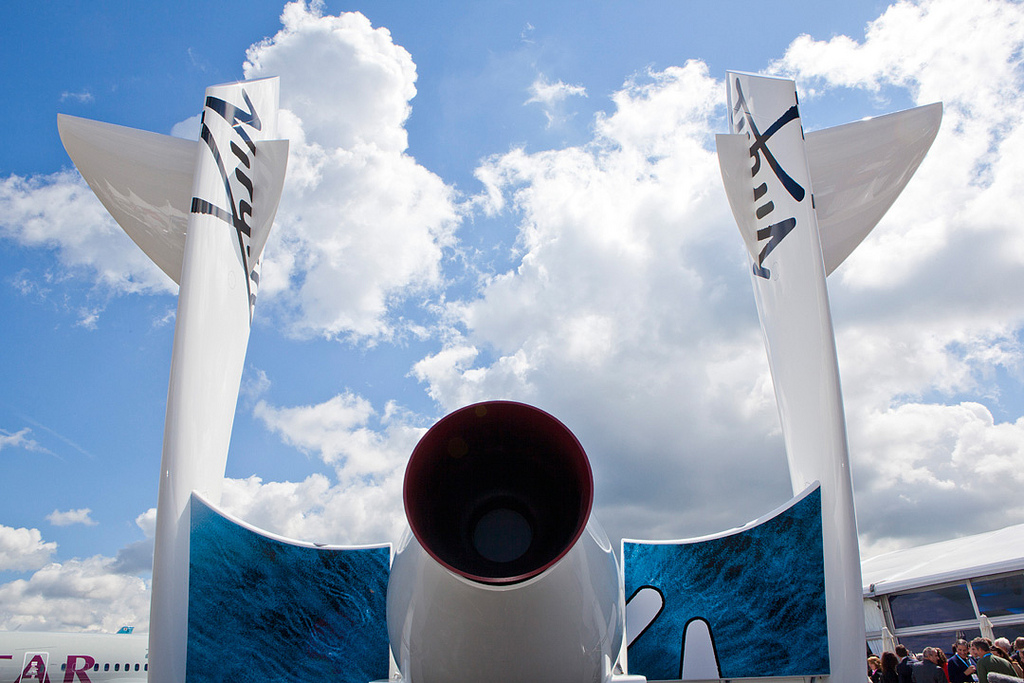 SpaceShipTwo Replica at Farnborough, Rear View