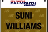 NASA astronaut Sunita Williams posted this photo of her race bib for the Falmouth Road Race on Twitter. Williams ran the 7-mile race on Aug. 12, 2012 aboard the International Space Station.