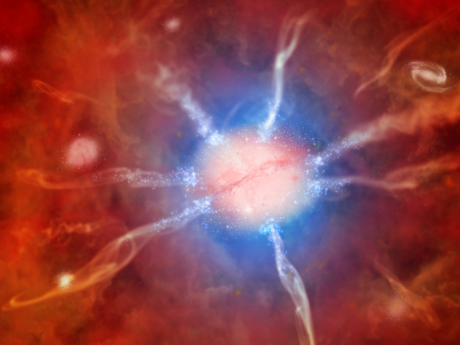 Artist's Impression of Phoenix Cluster Galaxy