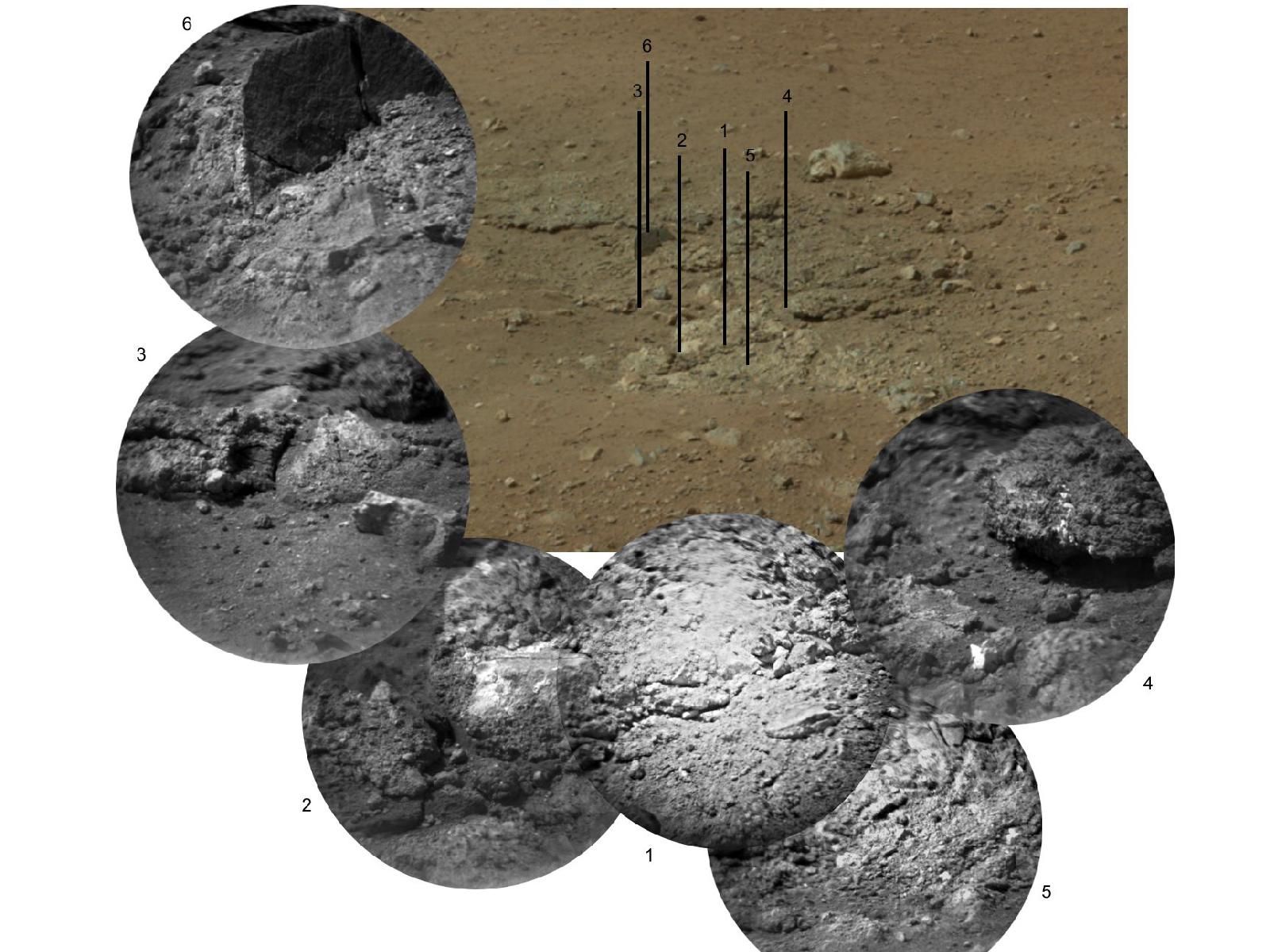 Curiosity Mars Rover Laser Burns on Goulburn