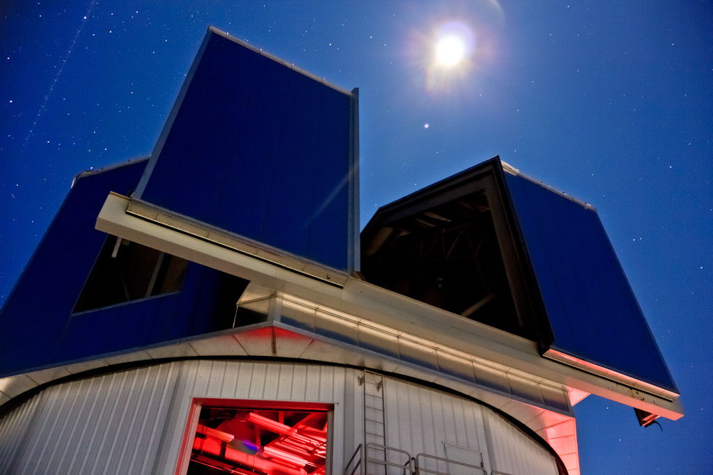 Discovery Channel Telescope and Moon