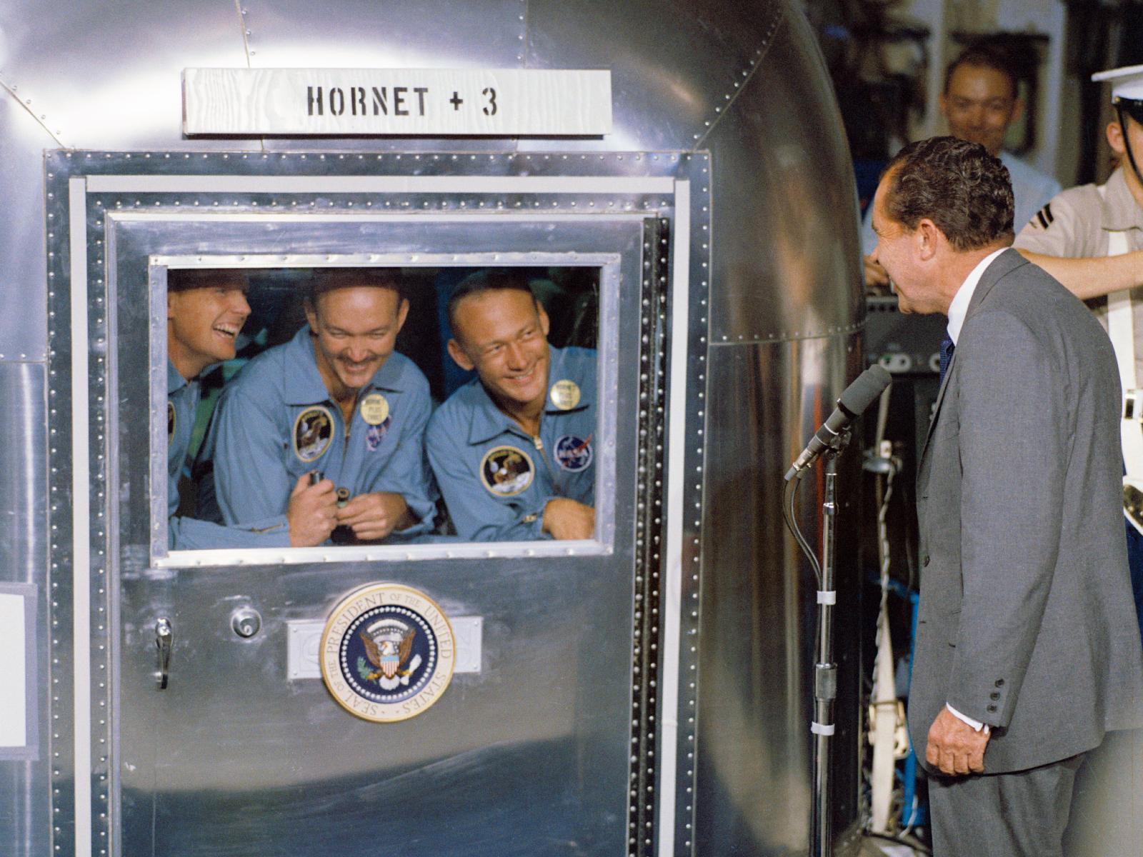 Nixon Welcomes Neil Armstrong and Apollo 11 Crew