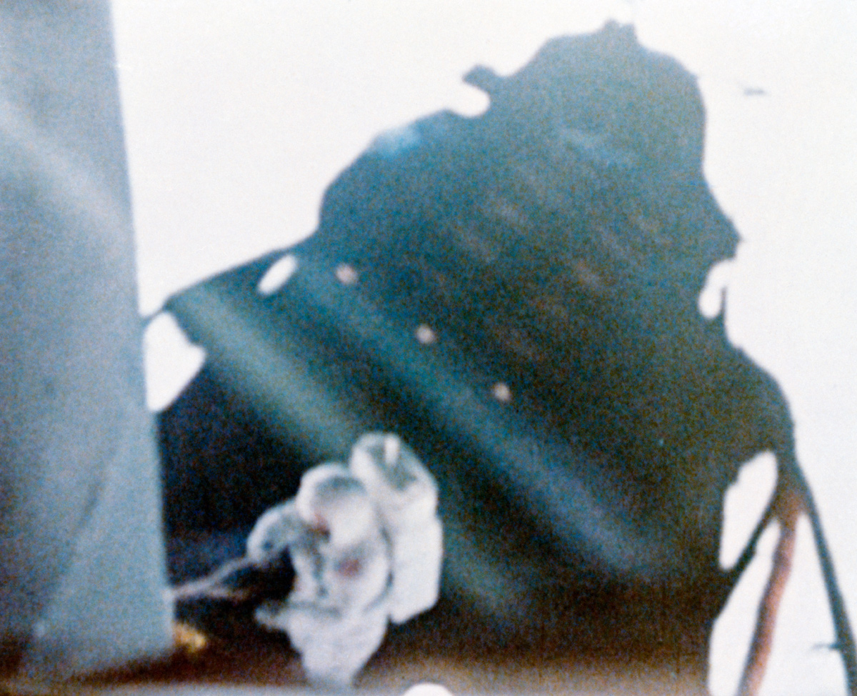 Neil Armstrong in Lunar Module Shadow