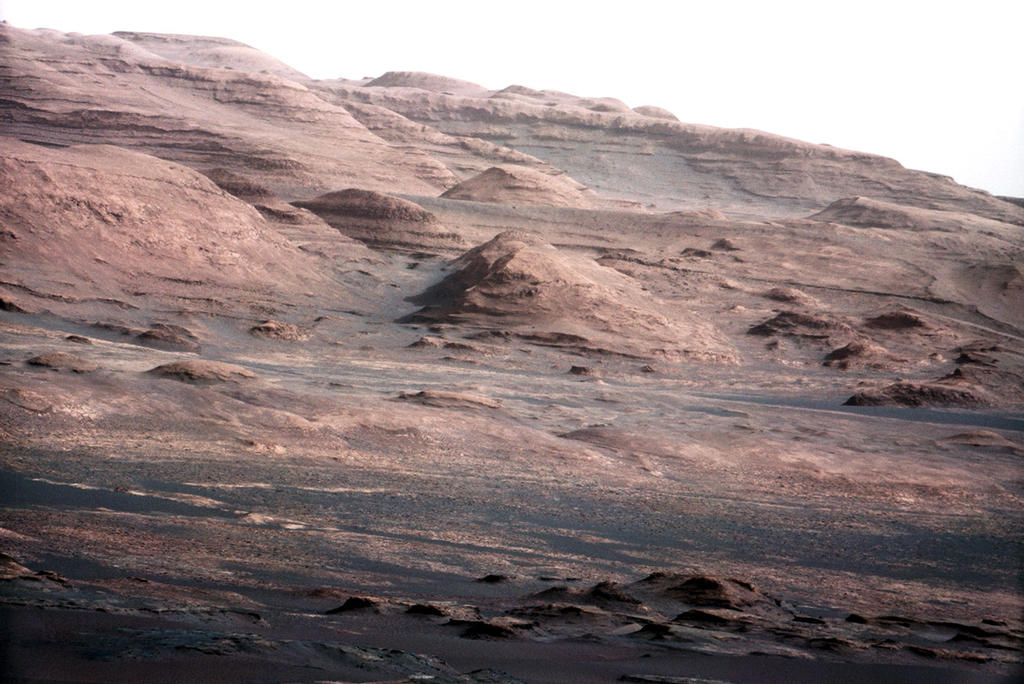 Curiosity Rover's View of Mount Sharp Layers