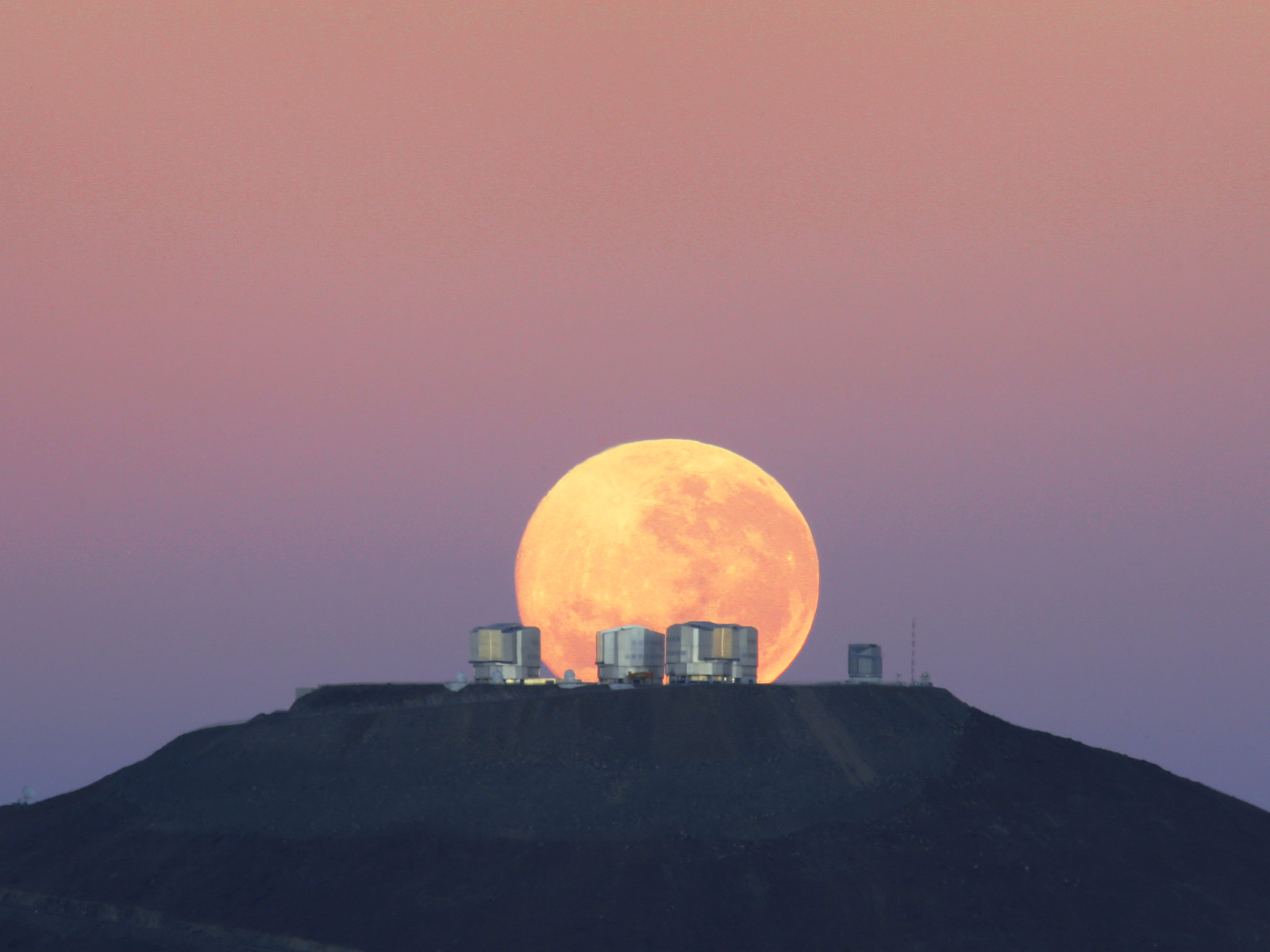 Dramatic Moonset on Cerro Paranal