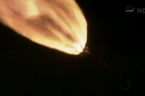A NASA camera provides this zoom view of the Atlas 5 rocket launching the twin Radiation Belt Storm Probes into orbit on Aug. 30, 2012, from Cape Canaveral Air Force Station, Fla.