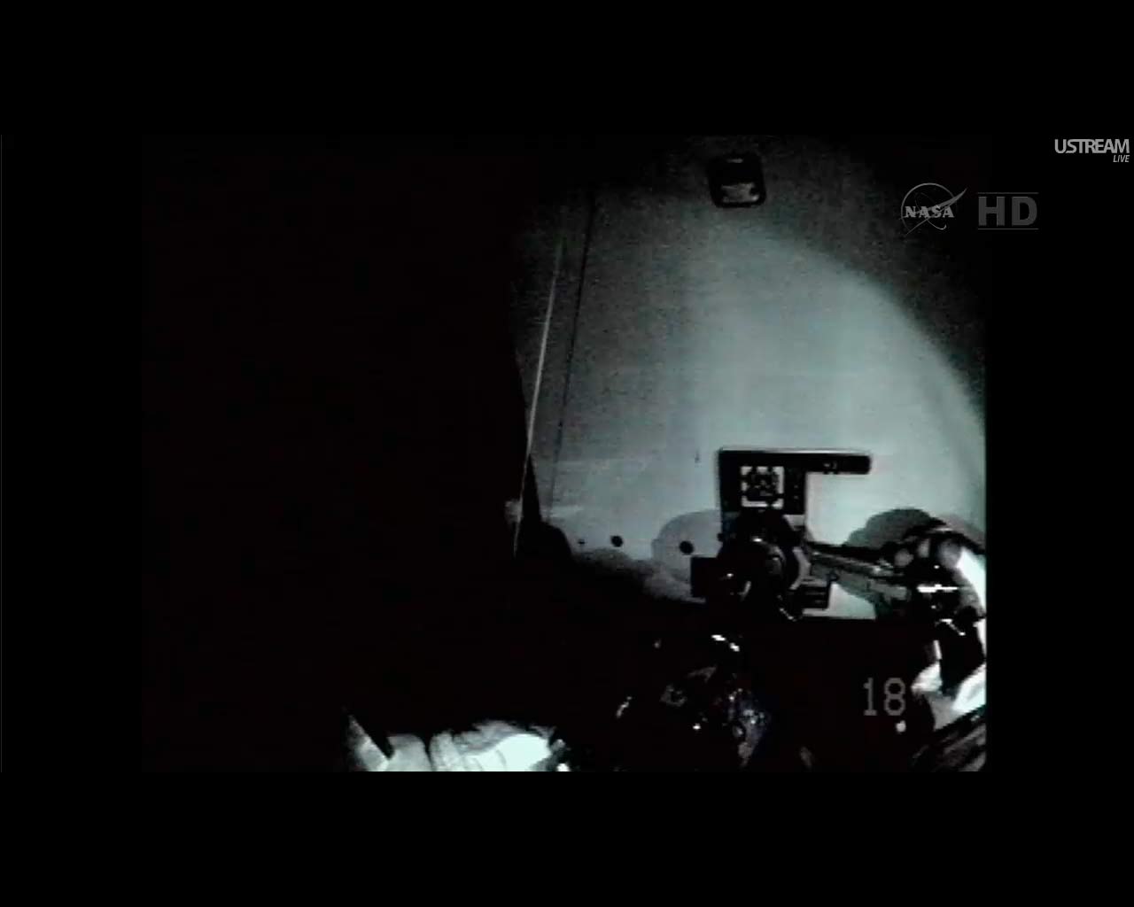 Expedition 32 Spacewalker Akihiko Hoshide's Helmet Camera