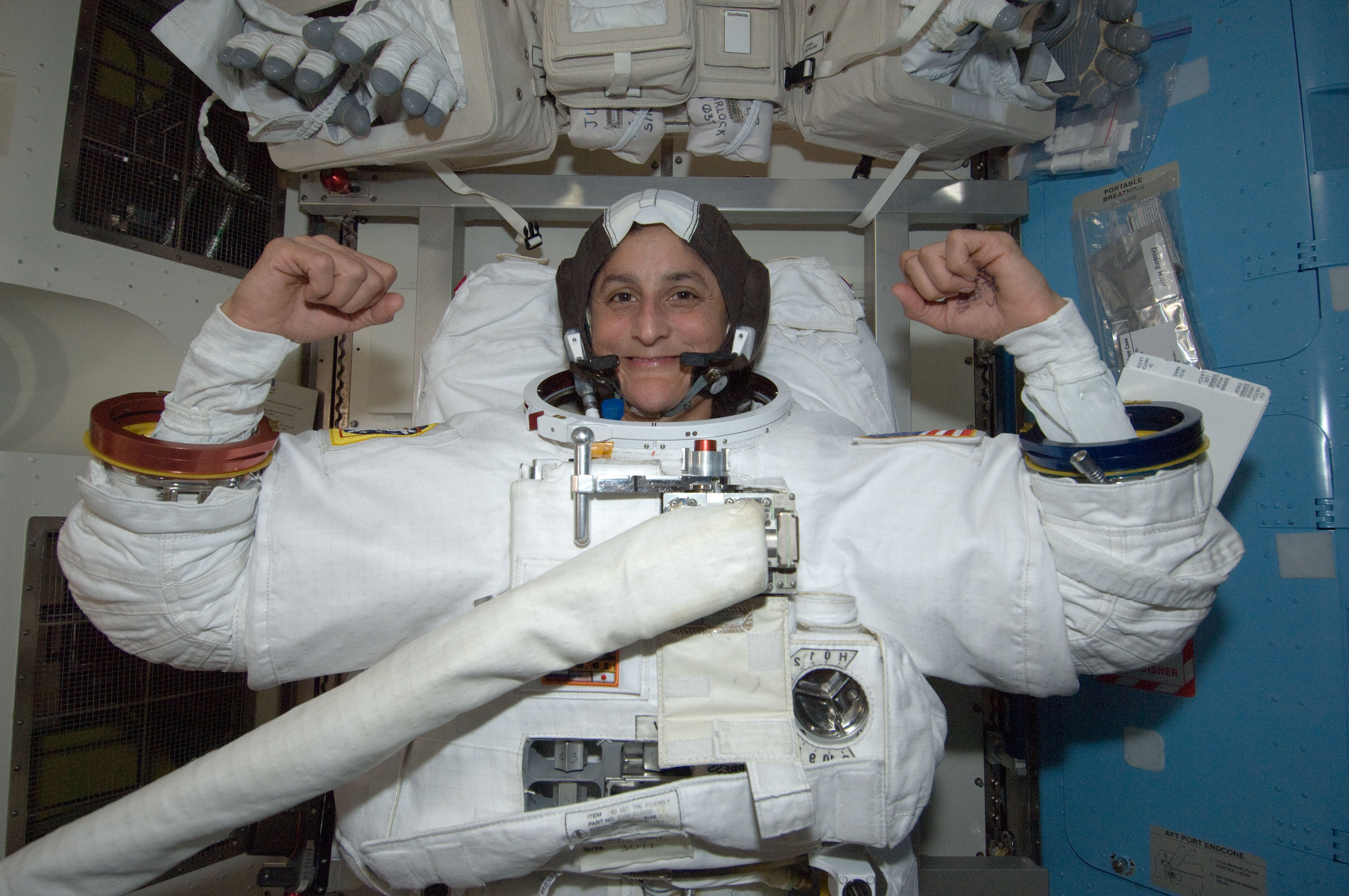 Sunita Williams Hams it up for Photo