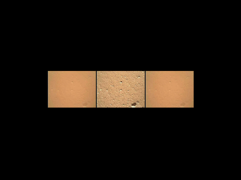 Martian Ground Seen by Arm Camera With and Without Dust Cover