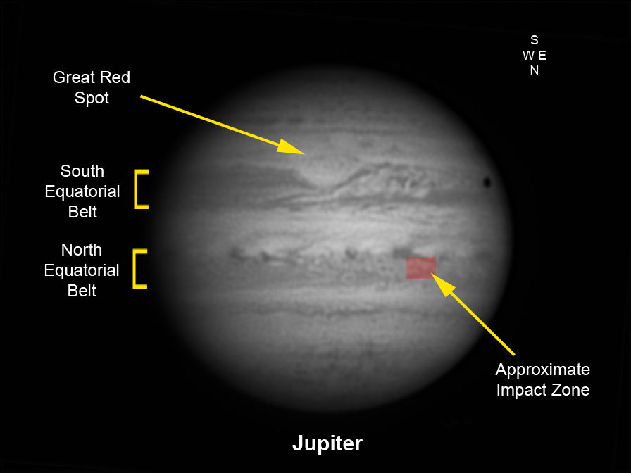 Location of Jupiter Impact of Sept. 12, 2012