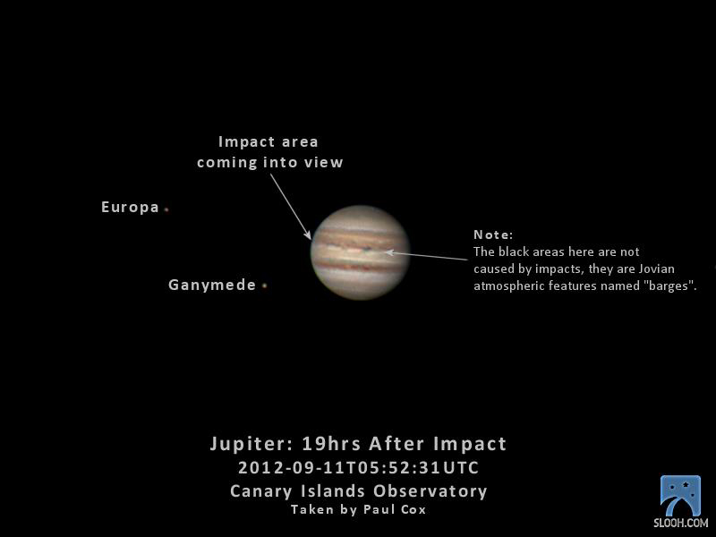 Jupiter After 2012 Impact: Slooh