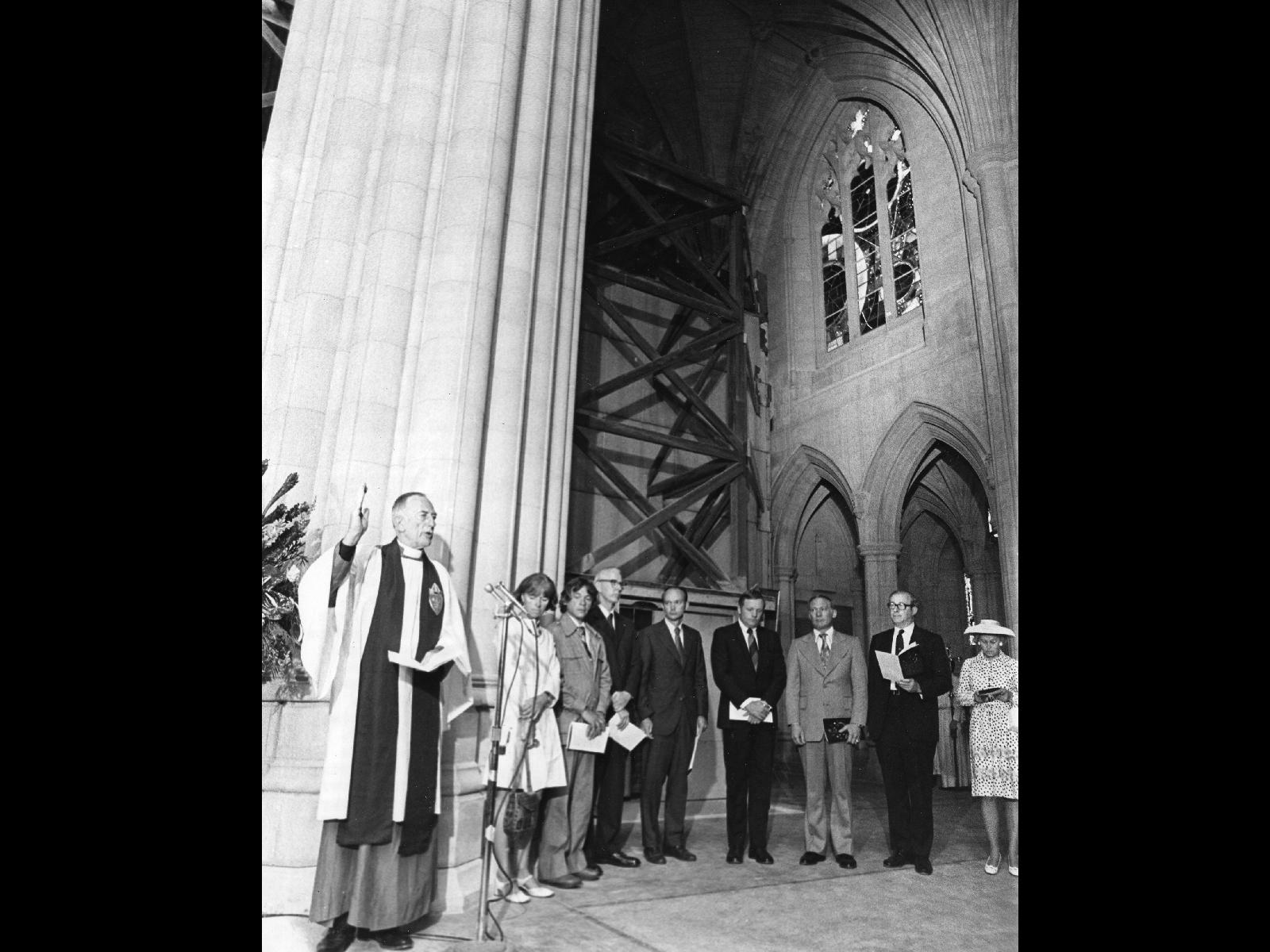 Dean Francis B. Sayre, Jr. Blesses the Space Window
