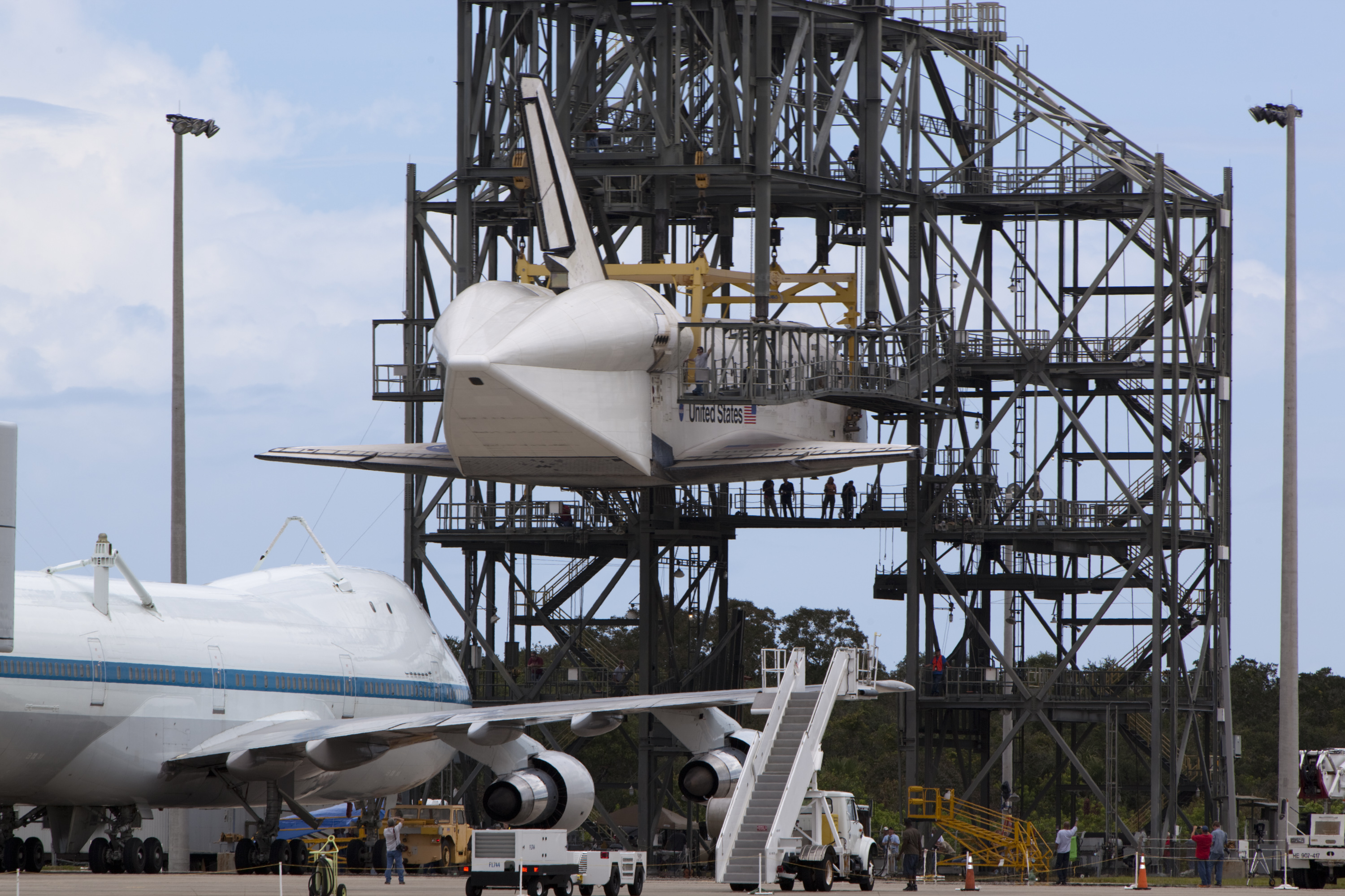 Shuttle Endeavour Attached to 747