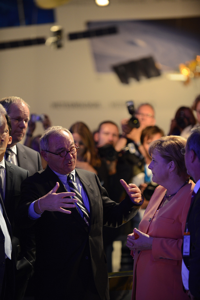 German Chancellor Angela Merkel Visits the Exhibition