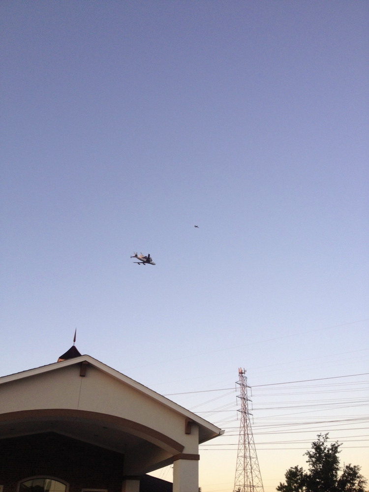 Shuttle Endeavour over Texas