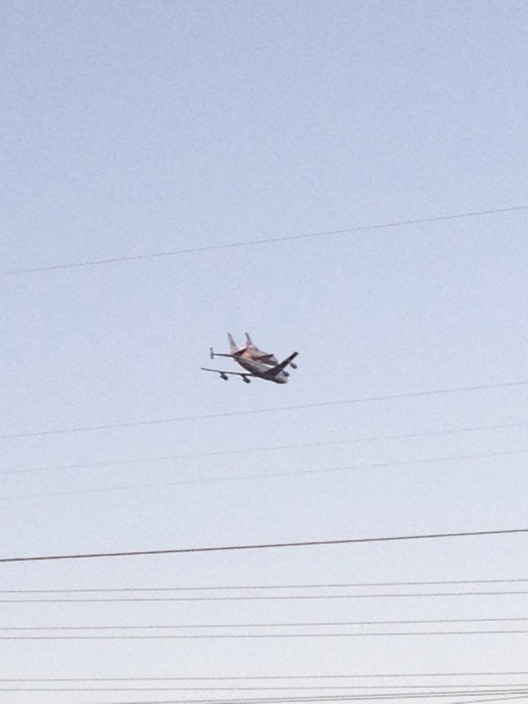 Shuttle Endeavour over Texas #2
