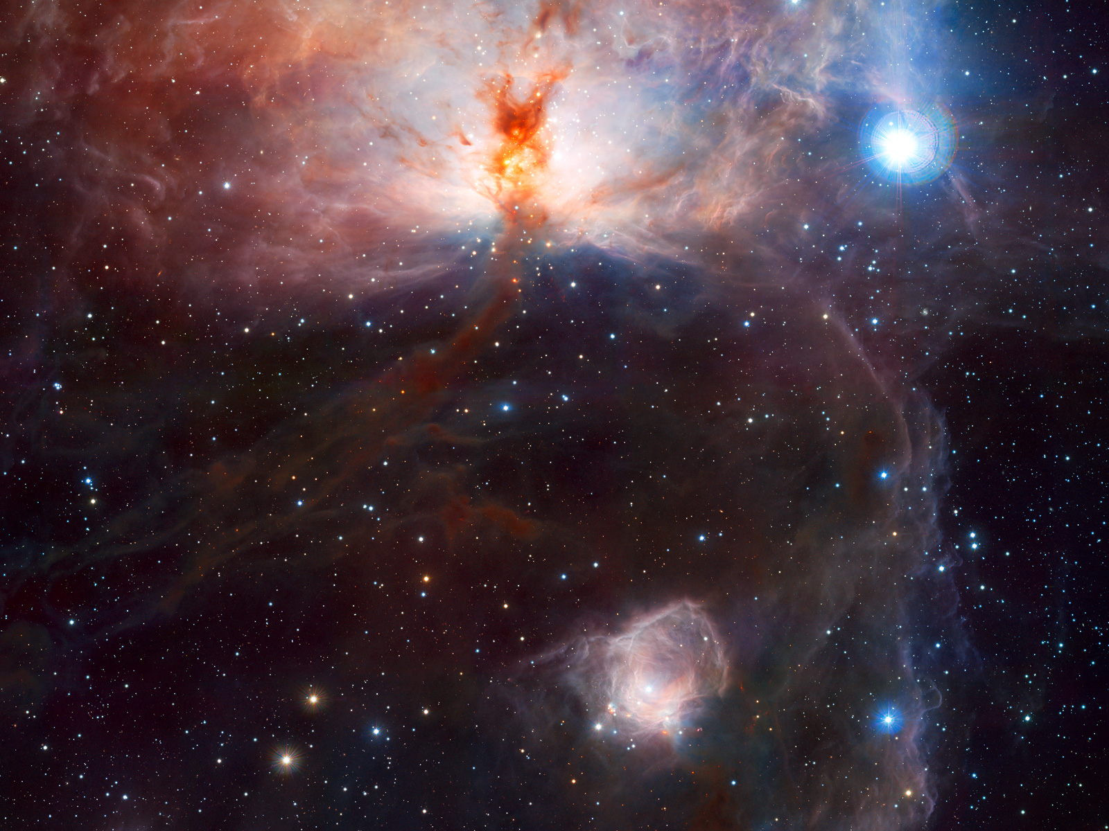The Hidden Fires of the Flame Nebula