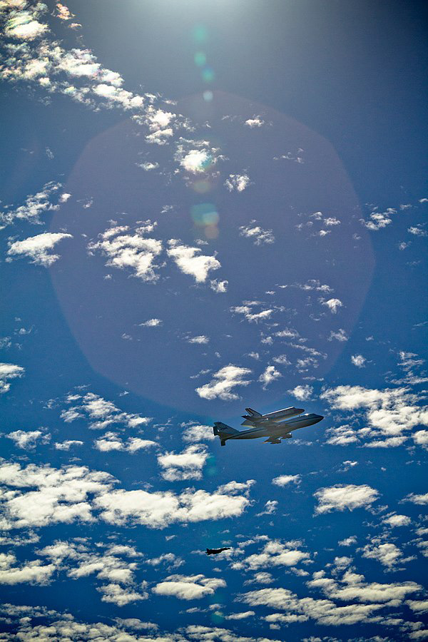 Endeavour over Sacramento, CA