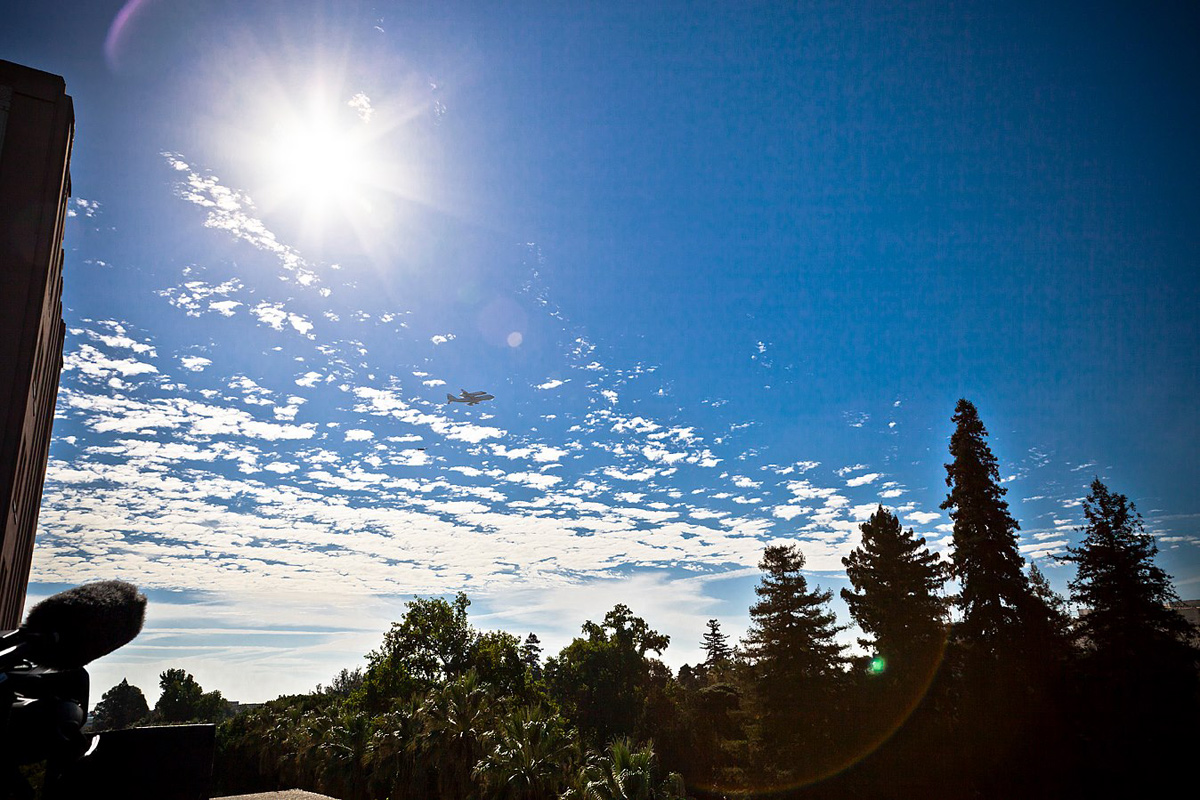 Endeavour over Sacramento, CA
