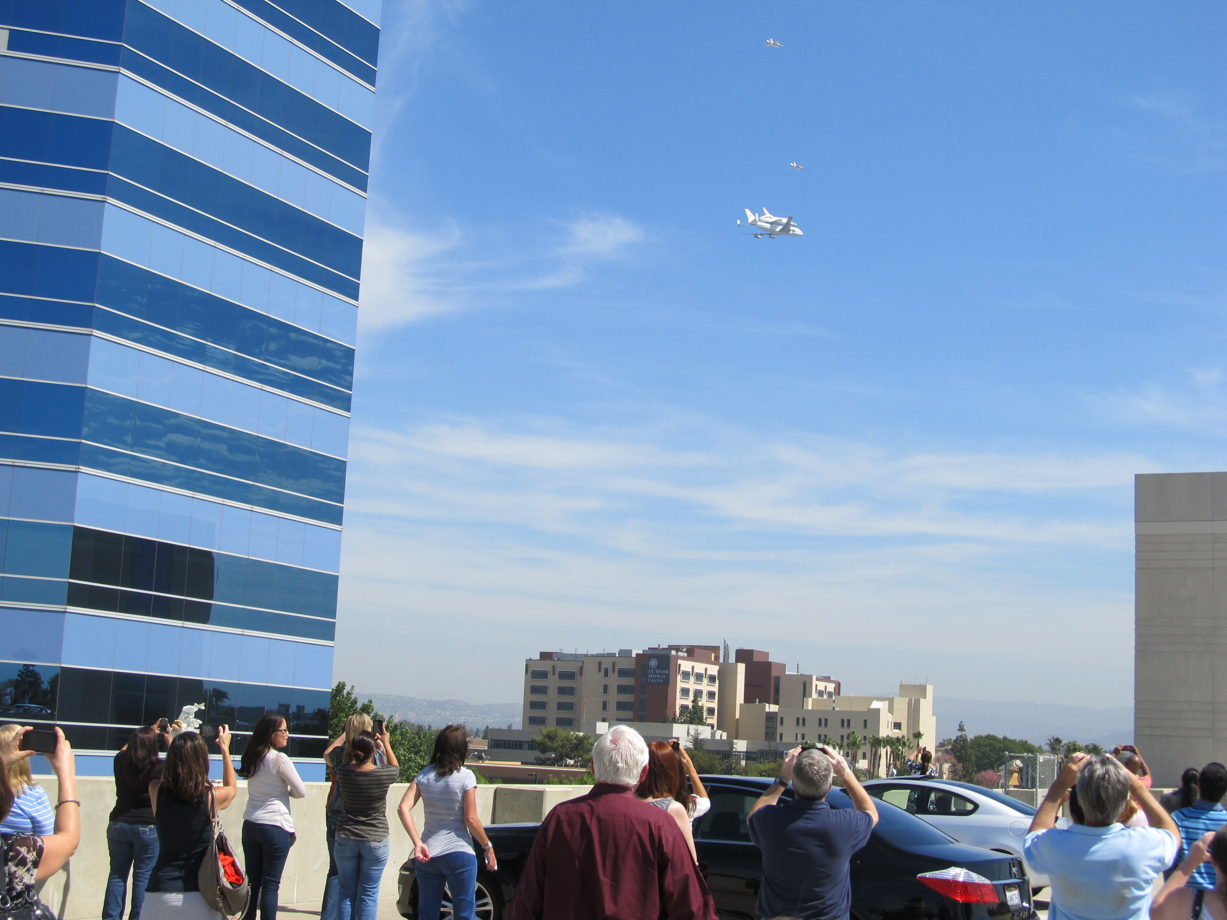 Shuttle Endeavour Over Irvine, Calif.