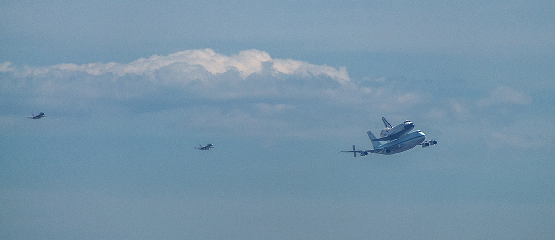 Shuttle Endeavour Seen from Inglewood, CA #2