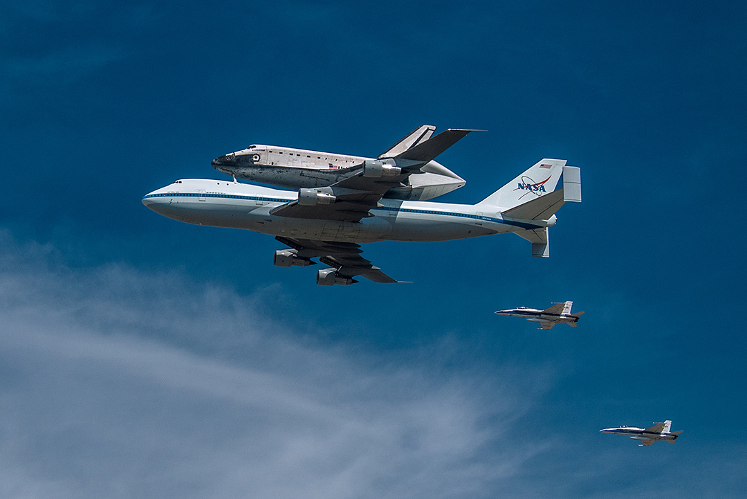 Shuttle Endeavour Seen from Inglewood, CA #3