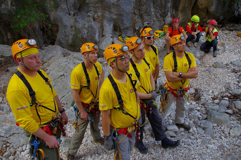 Cavenauts Watching an Exercise