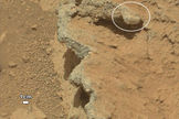 NASA's Curiosity rover found evidence for an ancient, flowing stream on Mars at a few sites, including the rock outcrop pictured here, which the science team has named "Hottah" after Hottah Lake in Canada's Northwest Territories. This image mosaic was taken by Curiosity's 100-millimeter Mastcam telephoto lens on its 39th Martian day, or sol, of the mission (Sept. 14, 2012 PDT/Sept. 15 GMT).