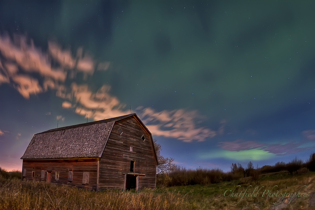 Late at Night, Lights Dancing in the Northern Sky