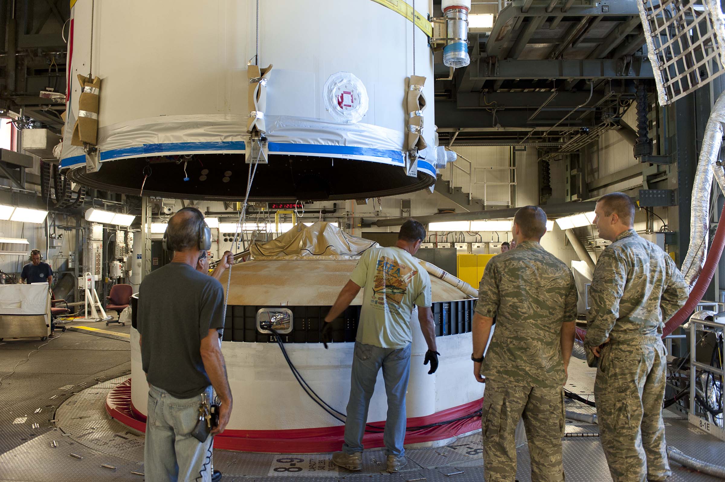 GPS IIF-3 Satellite Encapsulated Mated to Launch Vehicle