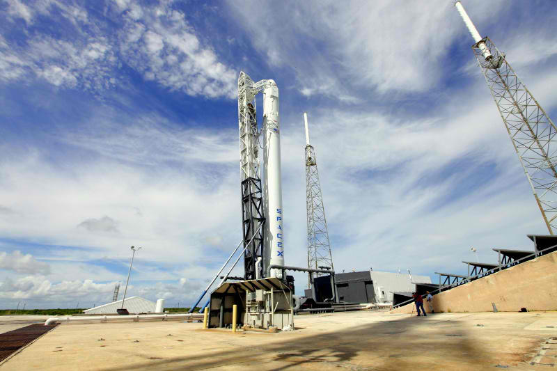 SpaceX Falcon 9 Rocket Poised for Launch