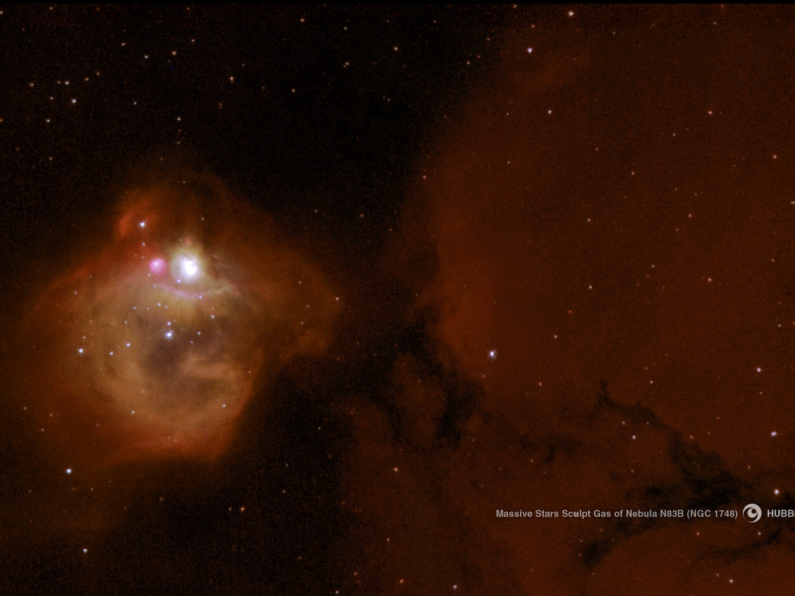 Massive Infant Stars Carve Holes