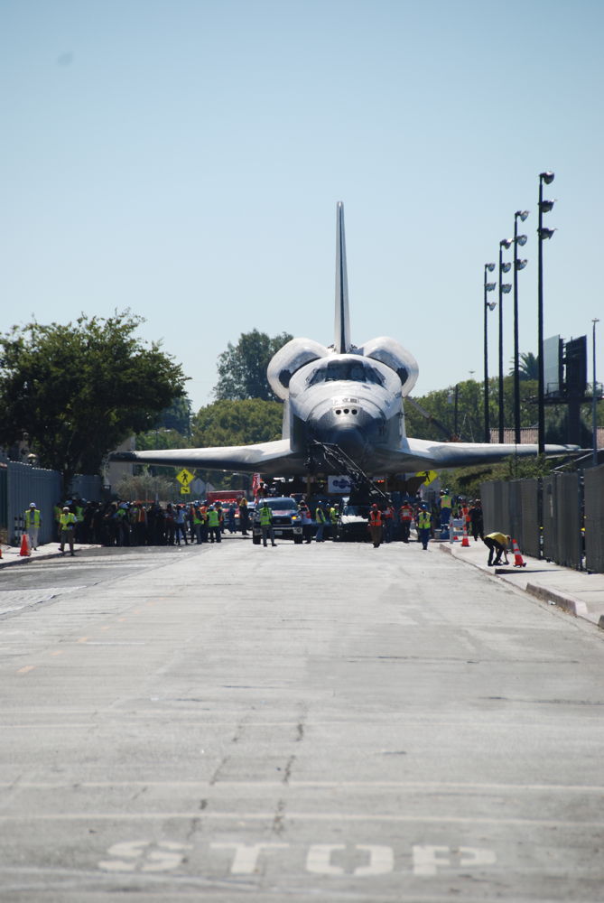 Endeavour Coming Up Menlo Ave./Bill Robertson Lane