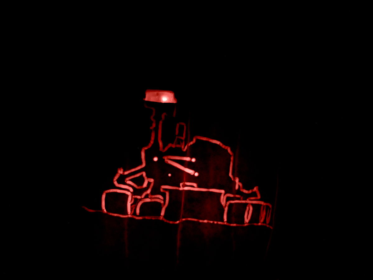 Curiosity Space-O'-Lantern 2012 Glowing