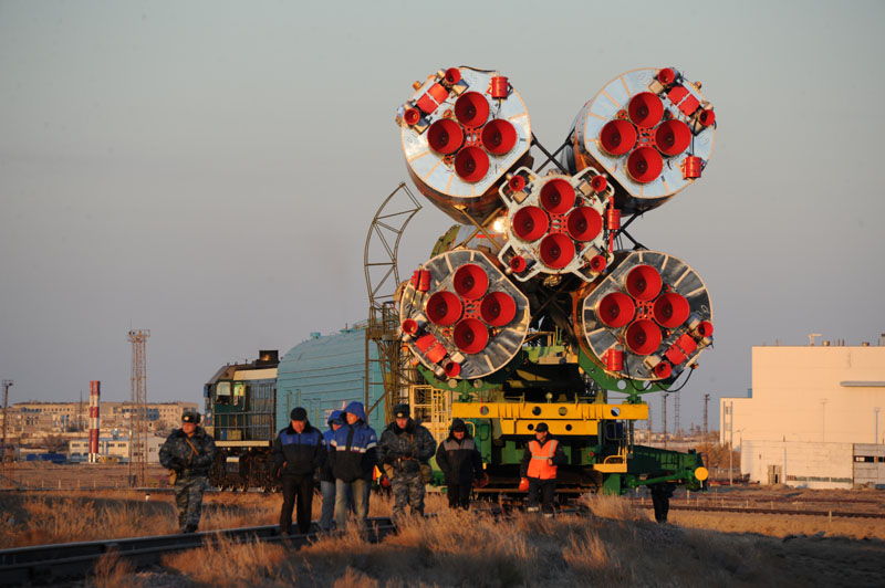 Progress M-17M Cargo Vehicle Rollout Rear View