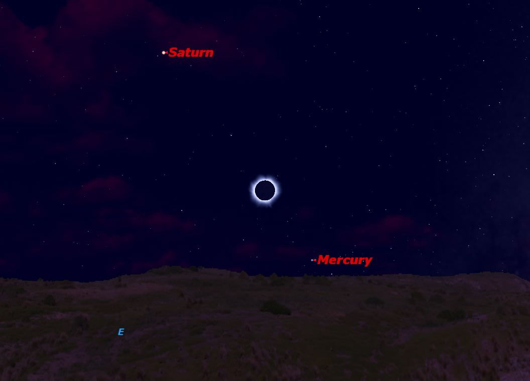November 2012 Solar Eclipse Sky Map