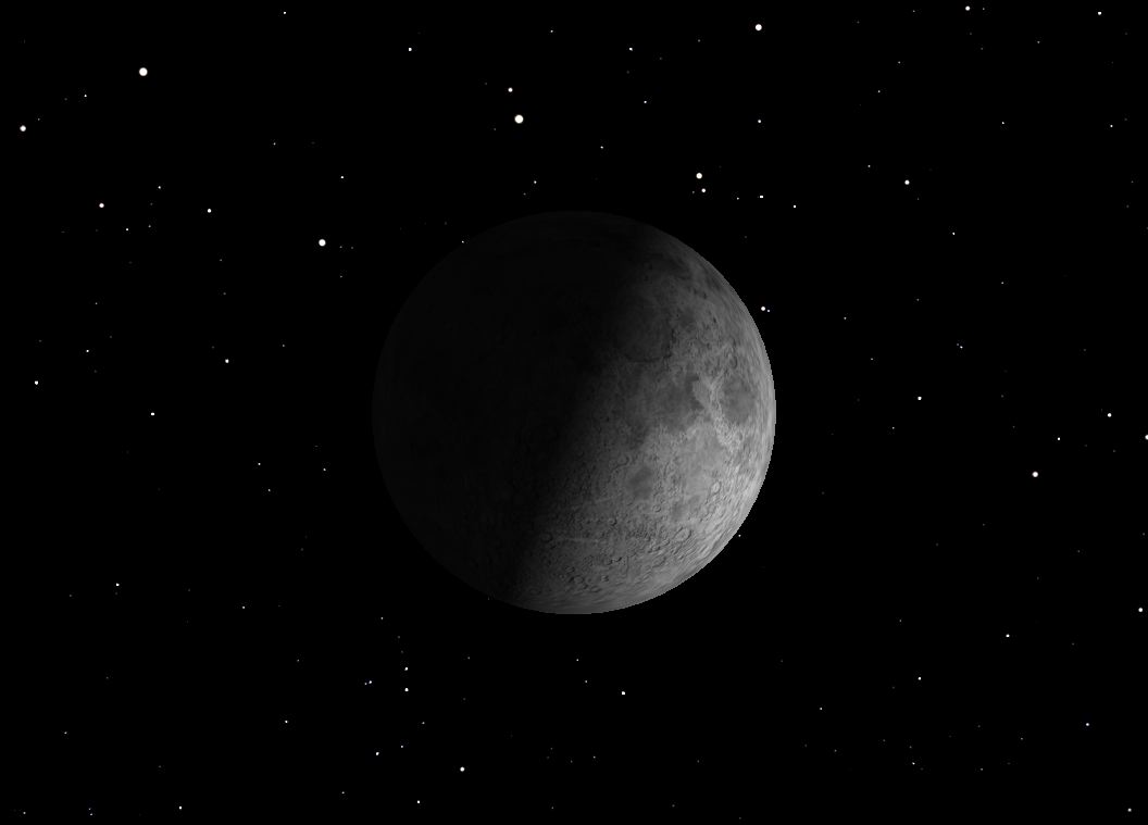November 2012 First Quarter Moon Sky Map