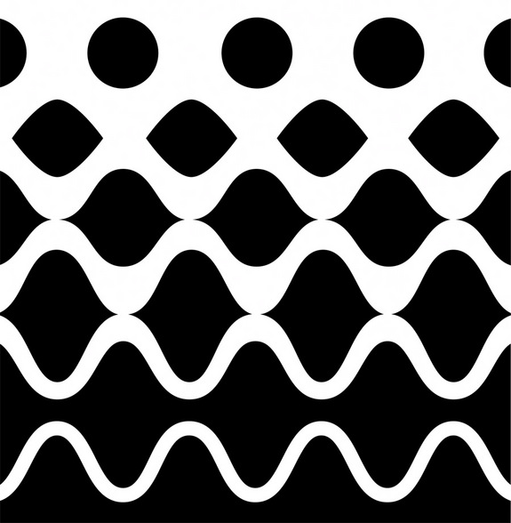 Artist’s impression, inspired by the work of the artist Maurits Cornelis Escher, of the continuous morphing between particle- and wave-like behaviour of light.