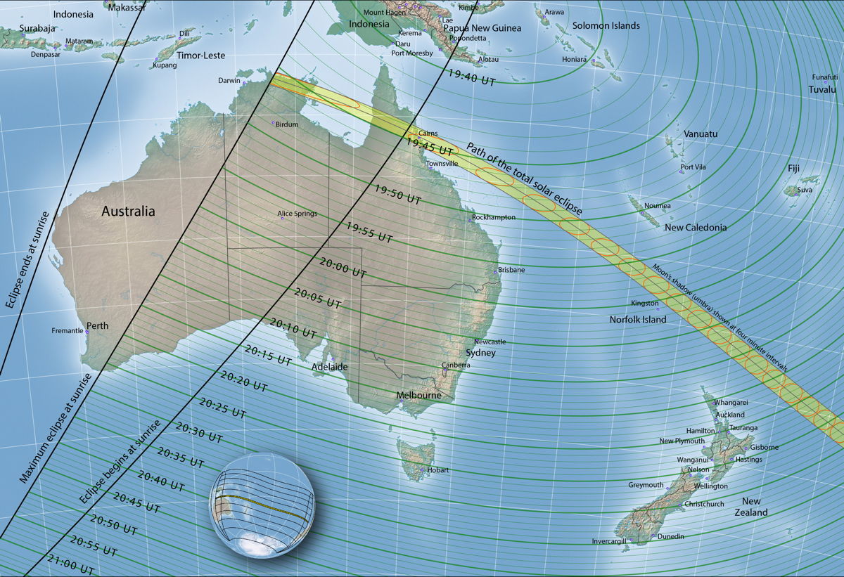 When the Penumbral (Partial) Eclipse Begins — November 2012